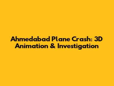 Ahmedabad Plane Crash: 3D Animation & Investigation