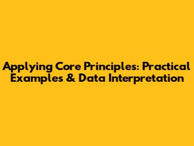 Applying Core Principles: Practical Examples & Data Interpretation