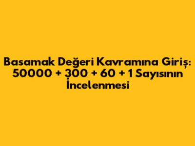 Basamak Değeri Kavramına Giriş: 50000 + 300 + 60 + 1 Sayısının İncelenmesi