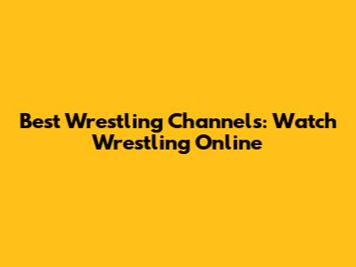 Best Wrestling Channels: Watch Wrestling Online