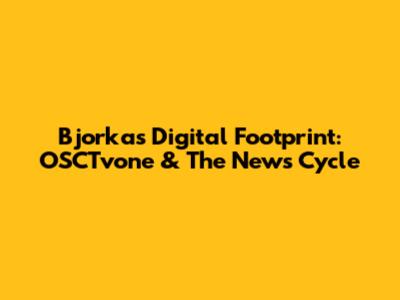 Bjorka's Digital Footprint: OSCTvone & The News Cycle
