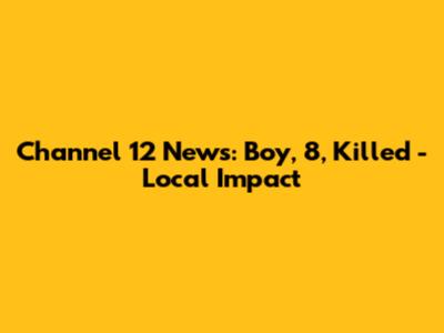 Channel 12 News: Boy, 8, Killed - Local Impact