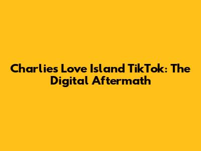 Charlie's Love Island TikTok: The Digital Aftermath