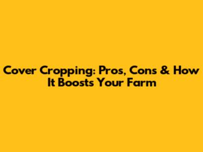 Cover Cropping: Pros, Cons & How It Boosts Your Farm