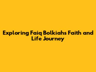 Exploring Faiq Bolkiah's Faith and Life Journey