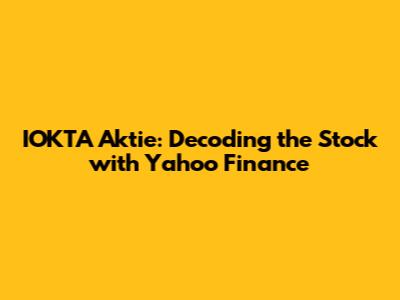 IOKTA Aktie: Decoding the Stock with Yahoo Finance