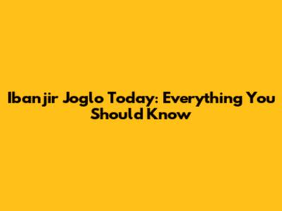 Ibanjir Joglo Today: Everything You Should Know