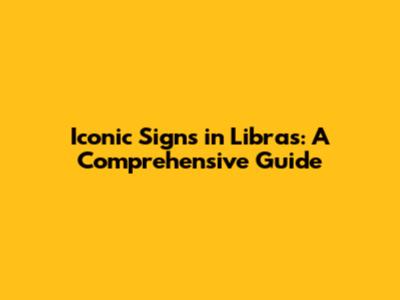 Iconic Signs in Libras: A Comprehensive Guide