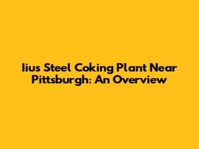Iius Steel Coking Plant Near Pittsburgh: An Overview