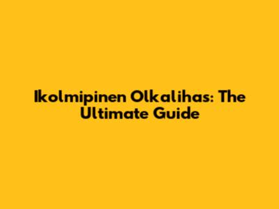 Ikolmipinen Olkalihas: The Ultimate Guide