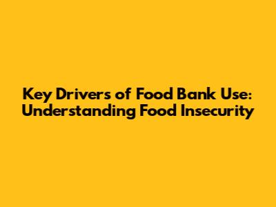Key Drivers of Food Bank Use: Understanding Food Insecurity