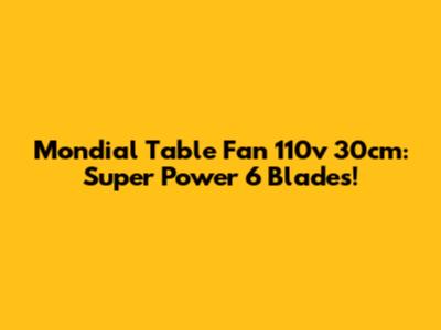 Mondial Table Fan 110v 30cm: Super Power 6 Blades!