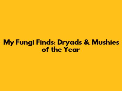 My Fungi Finds: Dryads & Mushies of the Year