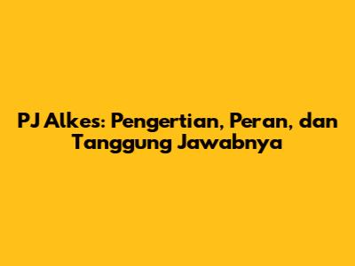 PJ Alkes: Pengertian, Peran, dan Tanggung Jawabnya