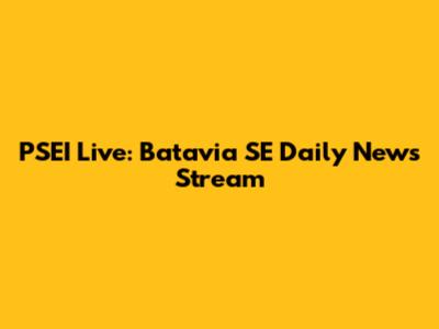 PSEI Live: Batavia SE Daily News Stream
