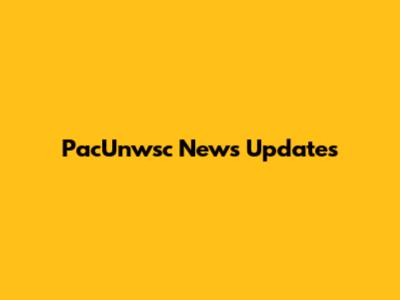 PacUnwsc News Updates