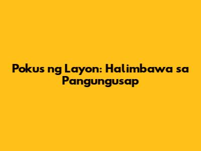 Pokus ng Layon: Halimbawa sa Pangungusap