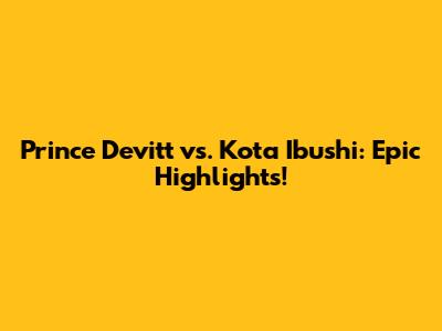 Prince Devitt vs. Kota Ibushi: Epic Highlights!