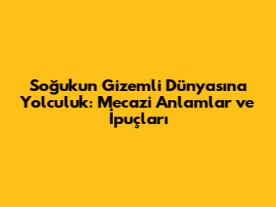 Soğuk'un Gizemli Dünyasına Yolculuk: Mecazi Anlamlar ve İpuçları