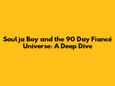 Soulja Boy and the 90 Day Fiancé Universe: A Deep Dive
