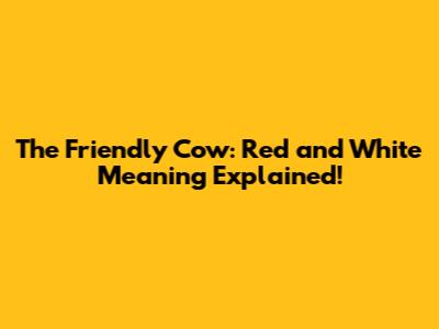 The Friendly Cow: Red and White Meaning Explained!
