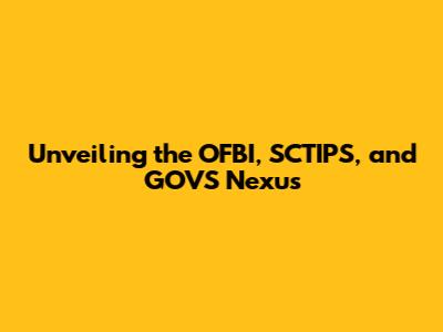 Unveiling the OFBI, SCTIPS, and GOVS Nexus