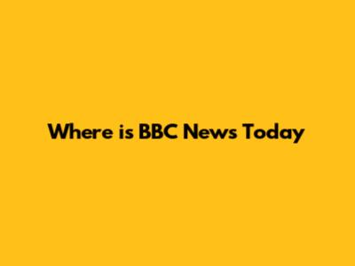 Where is BBC News Today