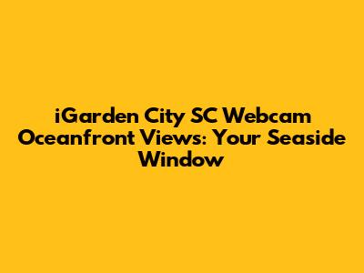 iGarden City SC Webcam Oceanfront Views: Your Seaside Window