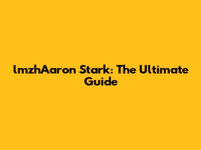 lmzhAaron Stark: The Ultimate Guide